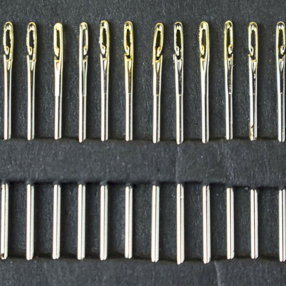 Needles Multi-size Side Opening 12Pcs Stainless Steel Darning Sewing Household Tools Hand