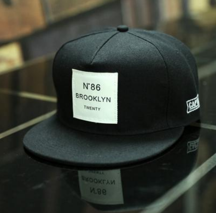 New Men ROOKLYN Letters Solid Color Patch Baseball Cap Hip Hop Caps Leather Sun Hat Snapback Hats