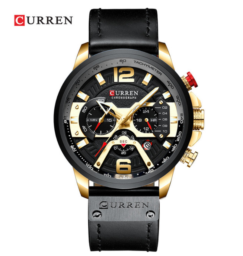 CURREN Casual Men's Watches Blue Top Brand Luxury Military Leather Wrist Watch Clock Wristwatch