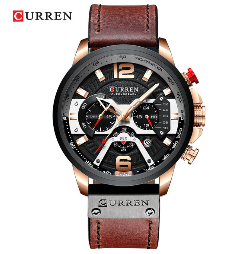 CURREN Casual Men's Watches Blue Top Brand Luxury Military Leather Wrist Watch Clock Wristwatch