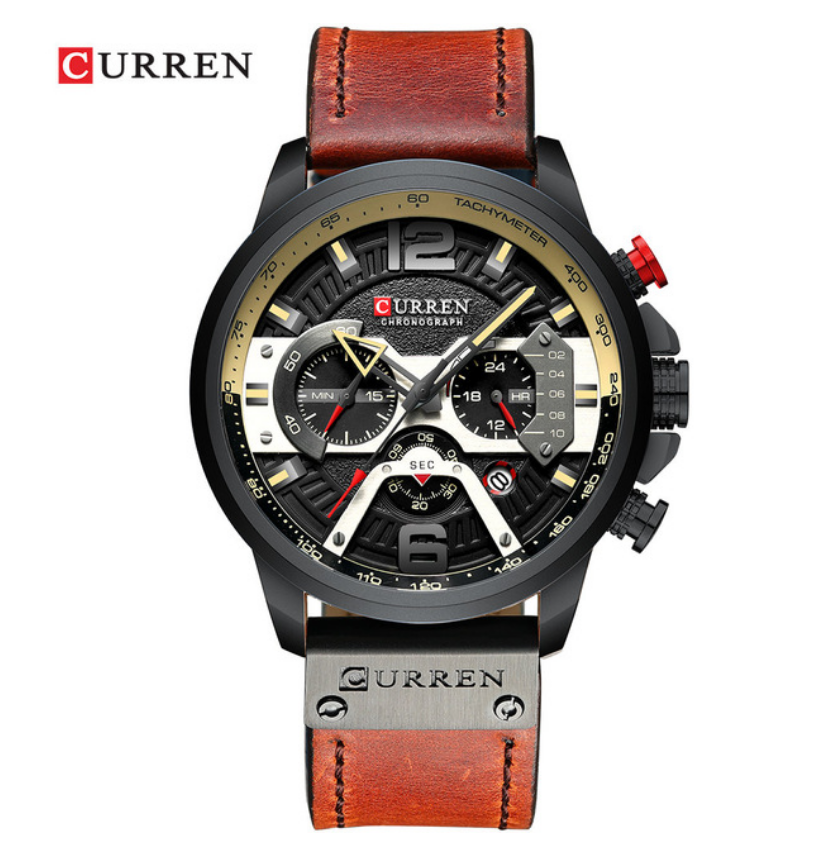 CURREN Casual Men's Watches Blue Top Brand Luxury Military Leather Wrist Watch Clock Wristwatch