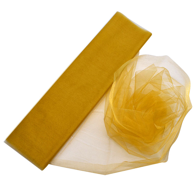 Mariage Yarn Tulle Roll Sheer Crystal Organza Fabric Birthday Event Party Wedding Decoration