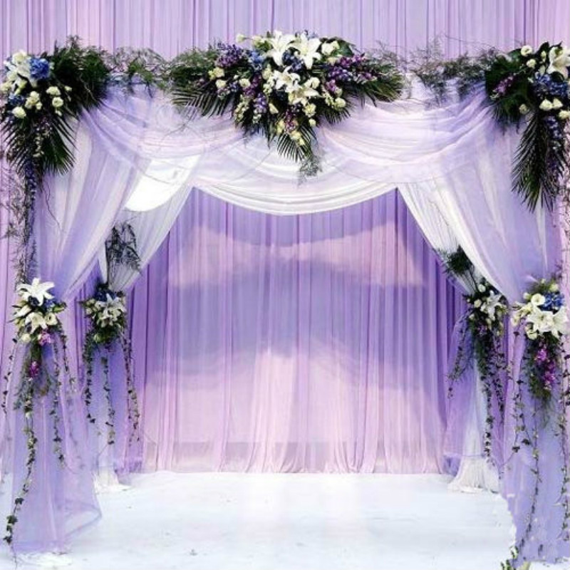 Mariage Yarn Tulle Roll Sheer Crystal Organza Fabric Birthday Event Party Wedding Decoration