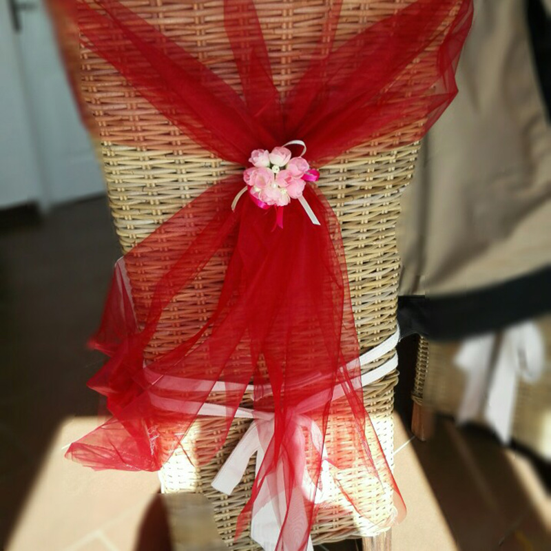 Mariage Yarn Tulle Roll Sheer Crystal Organza Fabric Birthday Event Party Wedding Decoration