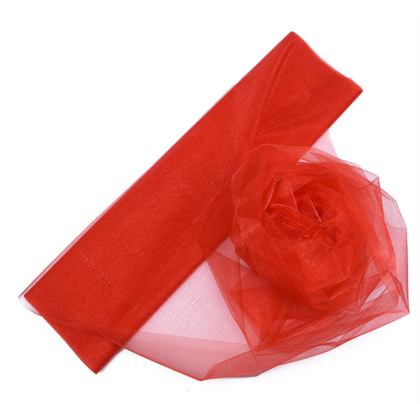 Mariage Yarn Tulle Roll Sheer Crystal Organza Fabric Birthday Event Party Wedding Decoration