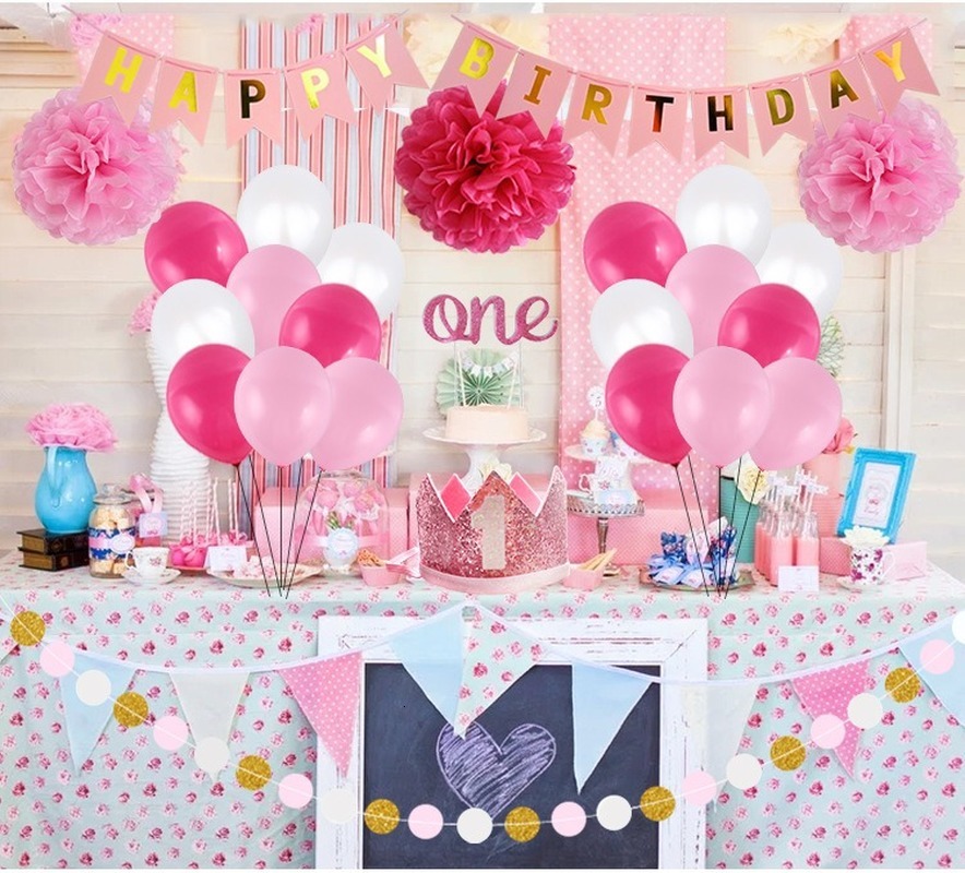 Happy Birthday Balloons Combination Latex Baby Shower Ballons Decoration Set Birthday Party Supplies