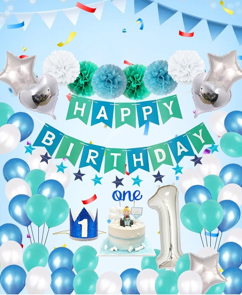 Happy Birthday Balloons Combination Latex Baby Shower Ballons Decoration Set Birthday Party Supplies