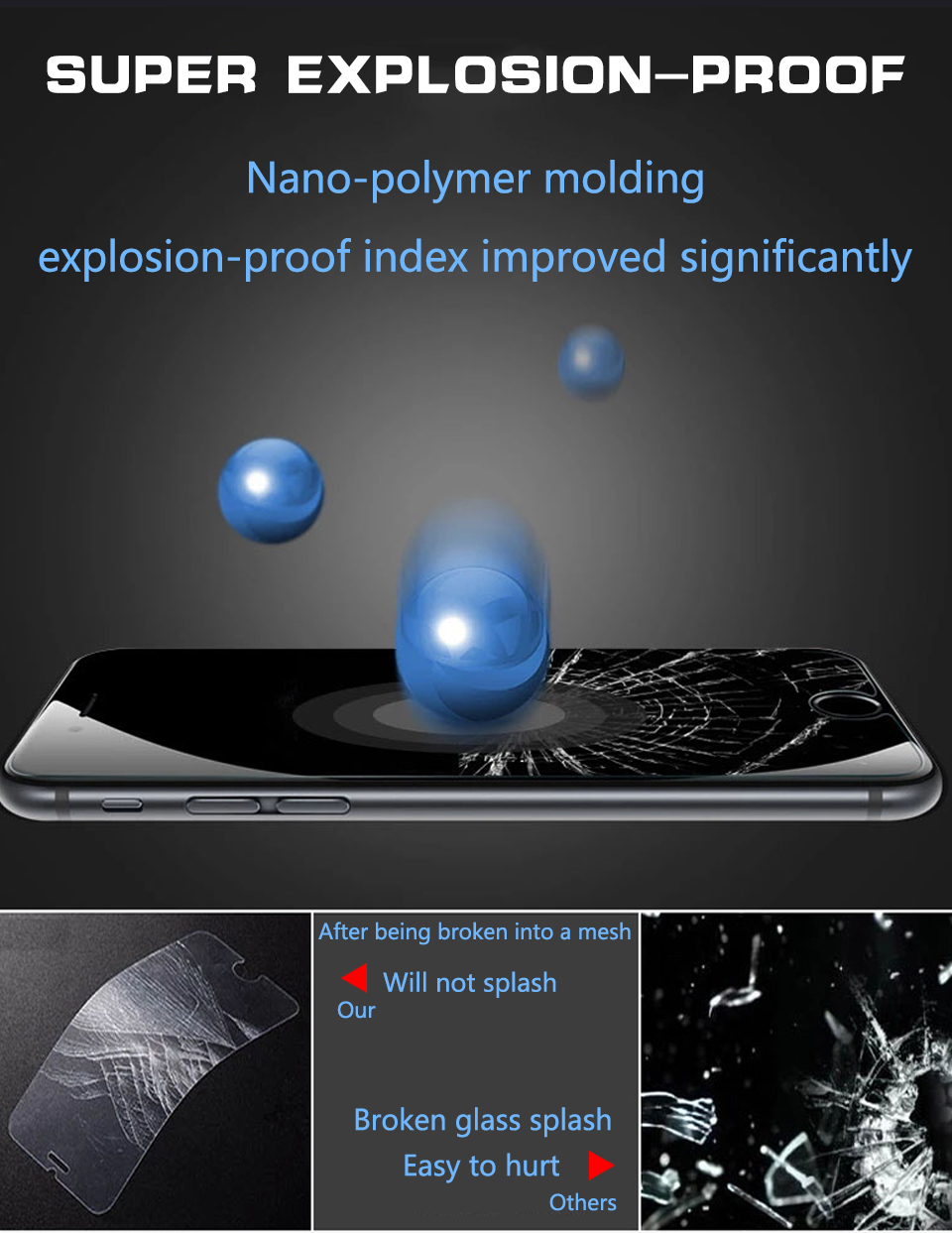 2PCS Phones Protective Tempered Glass For iPhone 6 7 6s 8 Plus Glass Screen Protector iPhone Covers