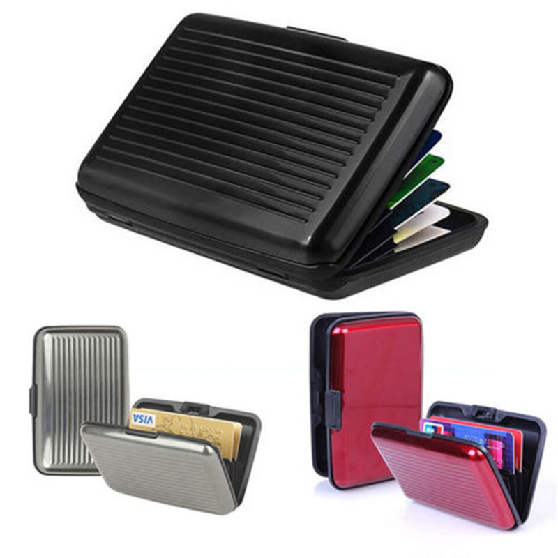 New Metal Credit Card Name ID Card Holder Wallet Box Antimagnetic Waterproof Aluminum Cards Holder