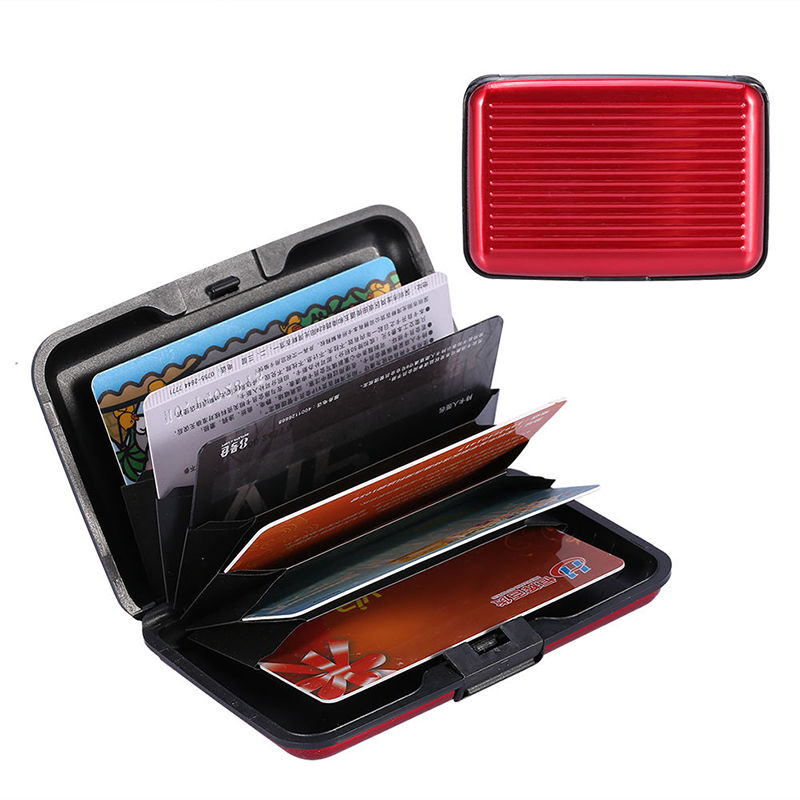 New Metal Credit Card Name ID Card Holder Wallet Box Antimagnetic Waterproof Aluminum Cards Holder