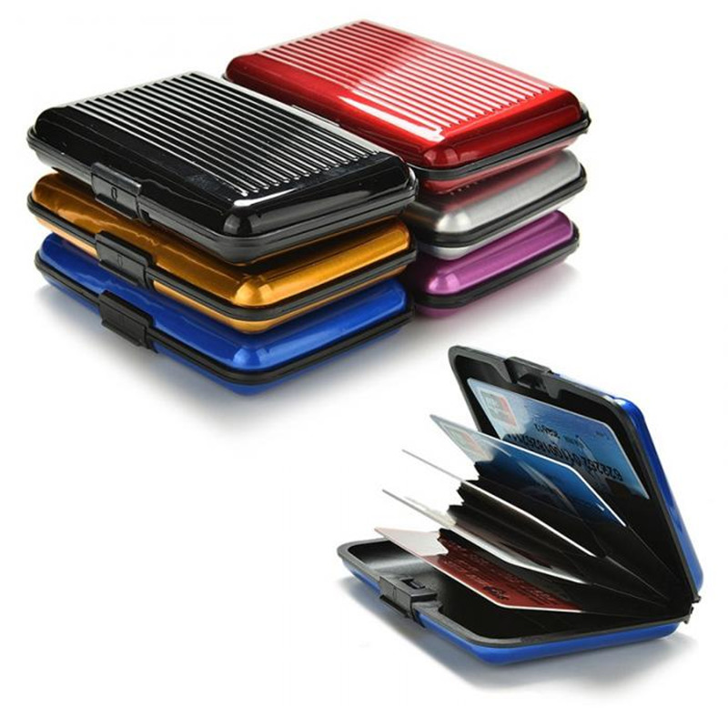 New Metal Credit Card Name ID Card Holder Wallet Box Antimagnetic Waterproof Aluminum Cards Holder