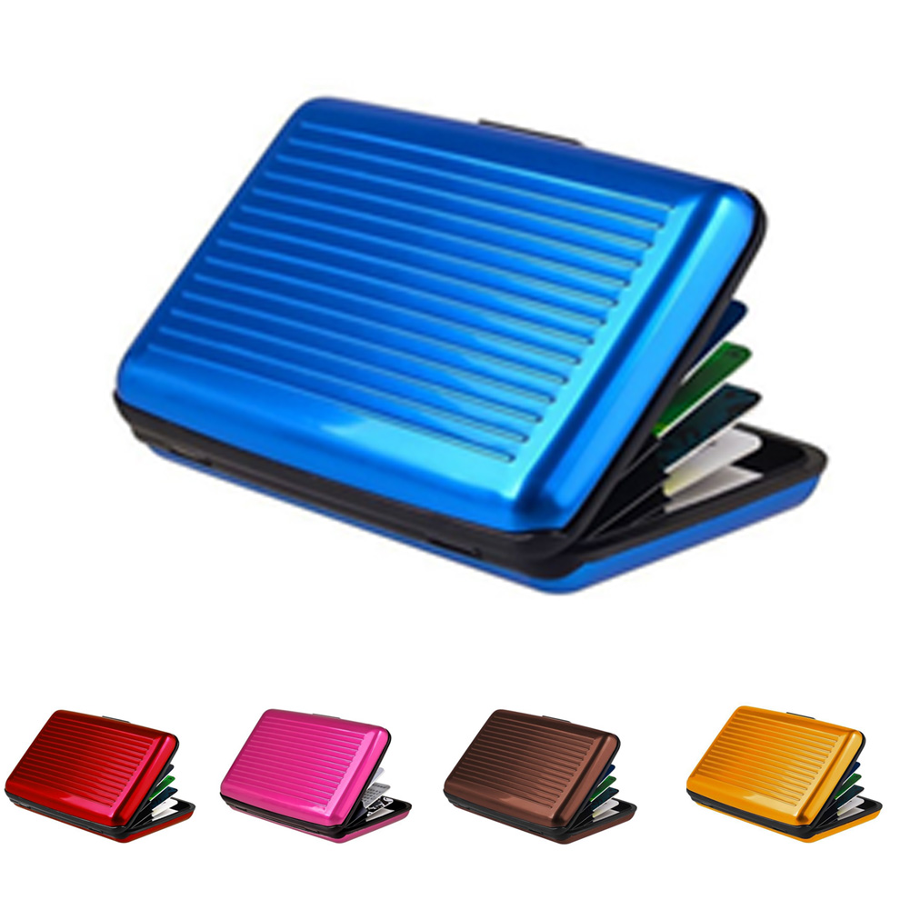 New Metal Credit Card Name ID Card Holder Wallet Box Antimagnetic Waterproof Aluminum Cards Holder