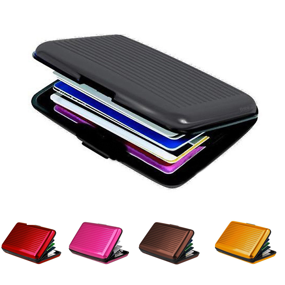 New Metal Credit Card Name ID Card Holder Wallet Box Antimagnetic Waterproof Aluminum Cards Holder
