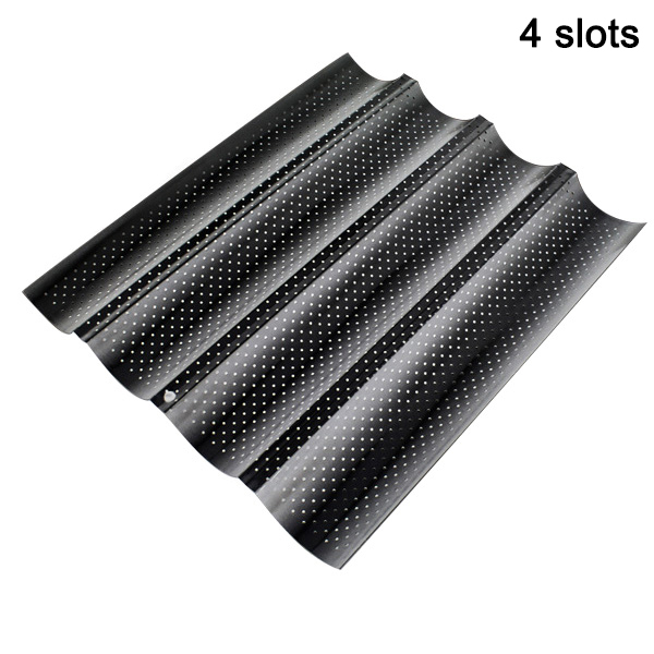 French Bread Baking Mold Bread Wave Baking Tray Cake Baguette Mold Pans 2/3/4 Groove Waves Baking