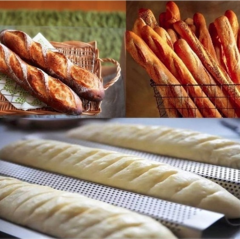 French Bread Baking Mold Bread Wave Baking Tray Cake Baguette Mold Pans 2/3/4 Groove Waves Baking
