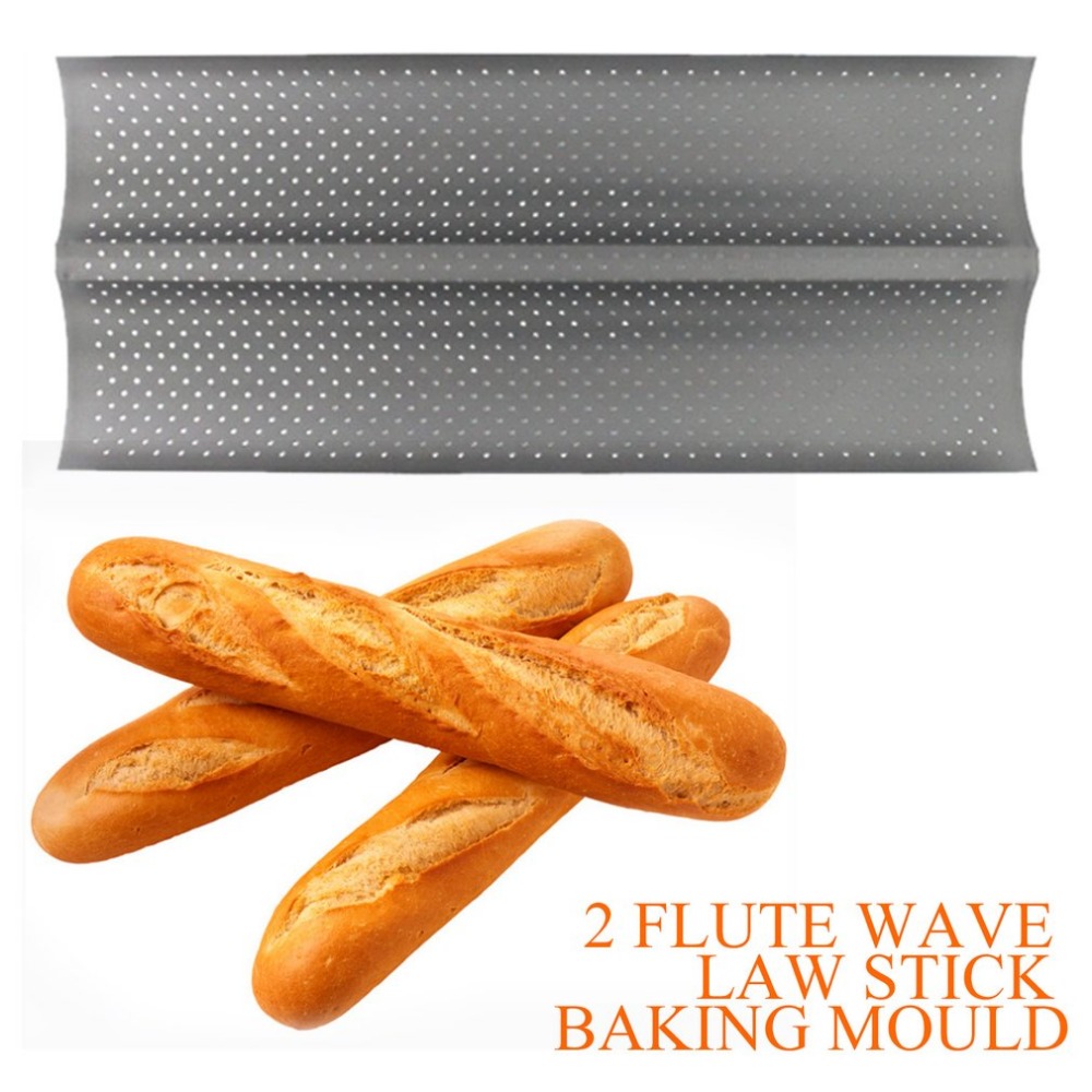 French Bread Baking Mold Bread Wave Baking Tray Cake Baguette Mold Pans 2/3/4 Groove Waves Baking