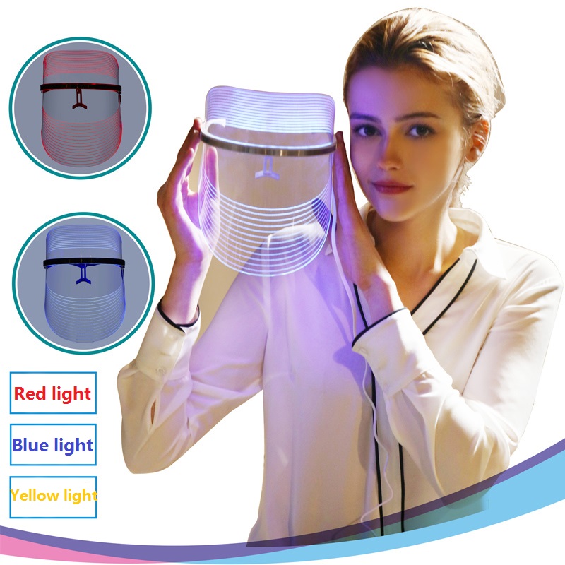 LED Light Therapy Face Mask Facial SPA Treatment Anti-aging Anti Acne Wrinkle Removal Skin Tighten