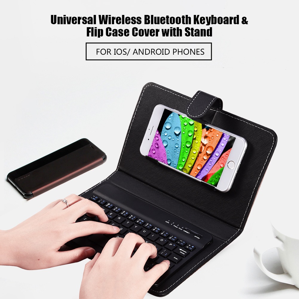 Protective Wireless Keyboard Case for iPhone Huawei Samsung Mobile Phones with Bluetooth Keyboard