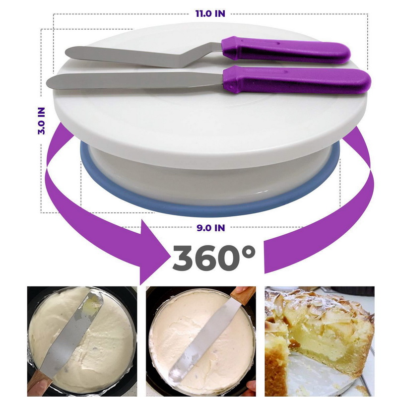 106Pcs Multifunction Cake Turntable Set Cake Decorating Kit Pastry Tube Fondant Tool Dessert Baking