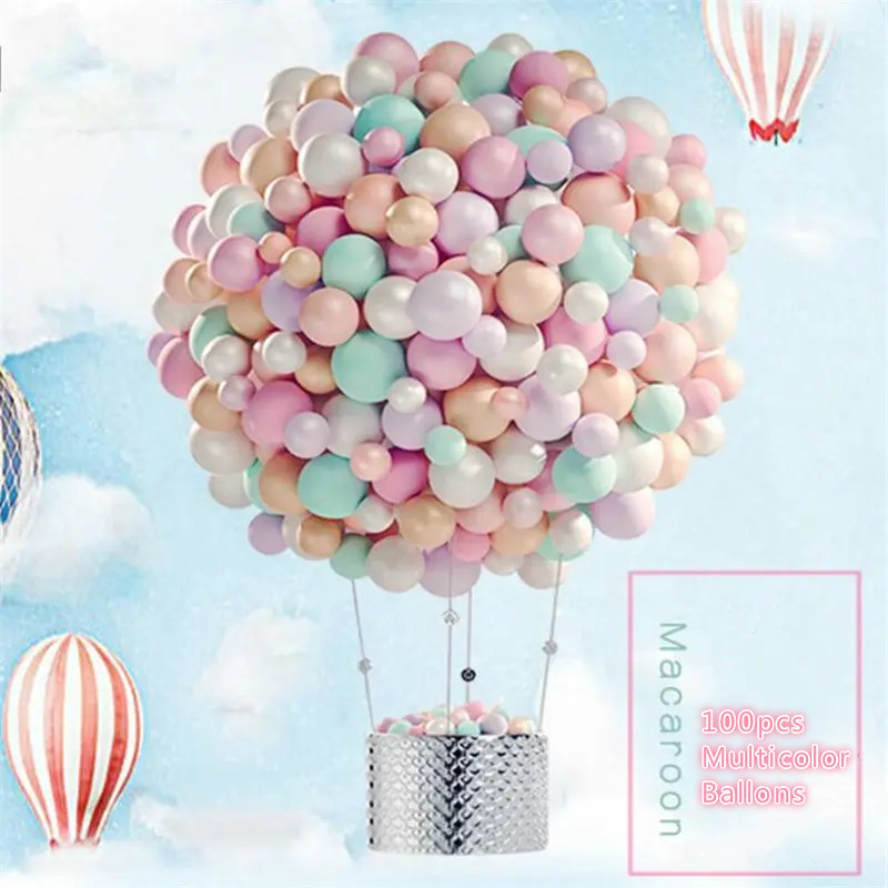 100Pcs Macarons Ballons Pastel Party Candy Balloons Birthday Party Decorations Baby Shower Wedding