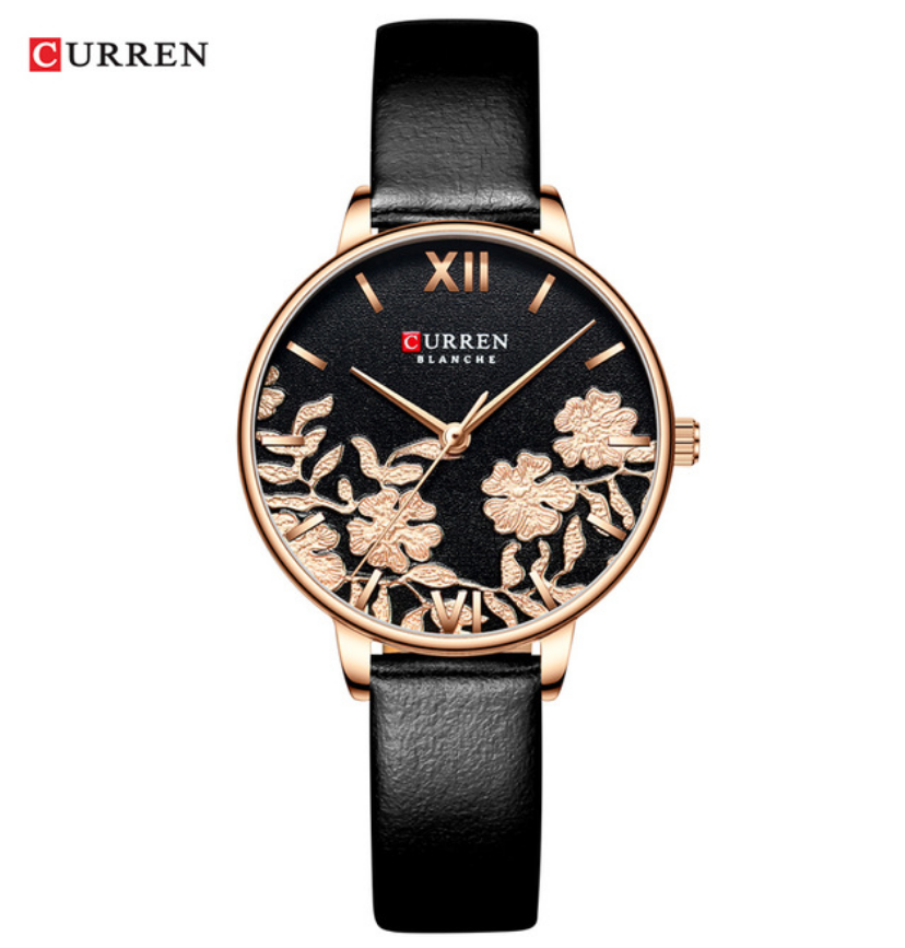 CURREN Women's Watches Top Brand Luxury Stainless Steel Strap Wristwatch Rose Clock Watch Sales