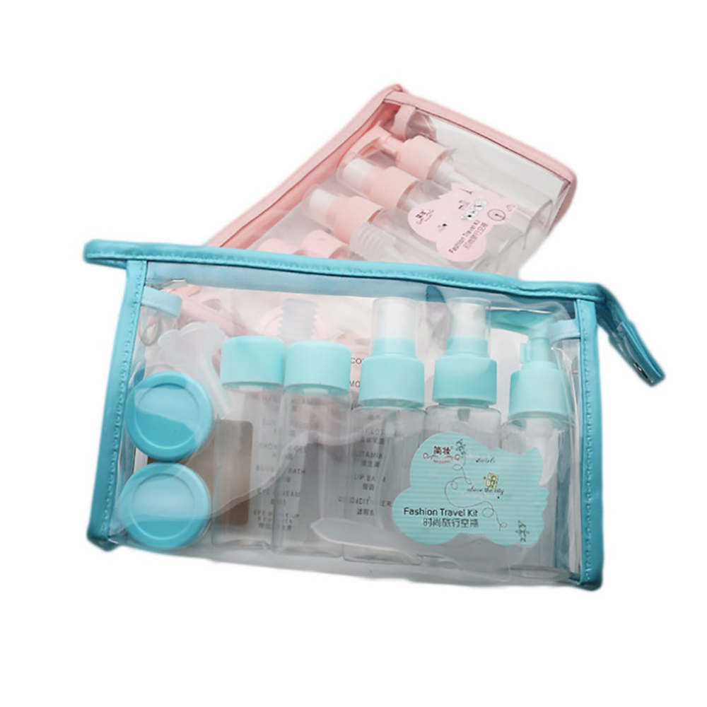 11pcs/Set Portable Spray Refillable Bottles Kit Cream Lotion Makeup Container Travel Spray Bottles