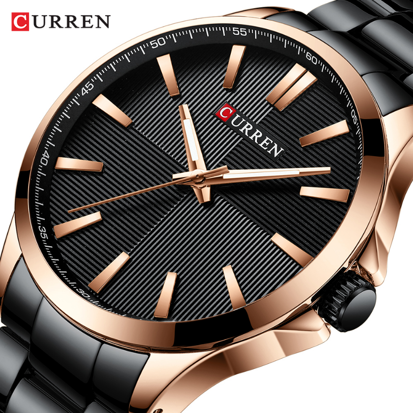 CURREN Men's Watches Men Fashion Watch Luxury Stainless Steel Band  Wristwatch Business Clock Sales