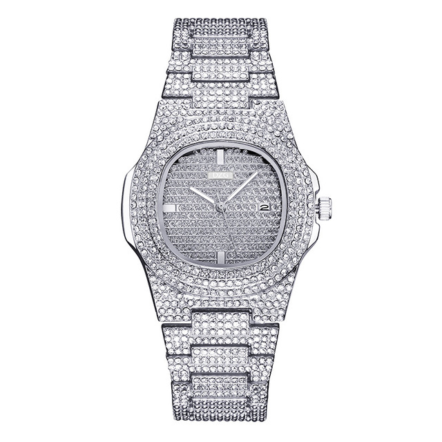 Hot Rose Gold Women's Watches Stainless Steel Band Watch Fashion Quartz Gold Watch Crystal Diamond