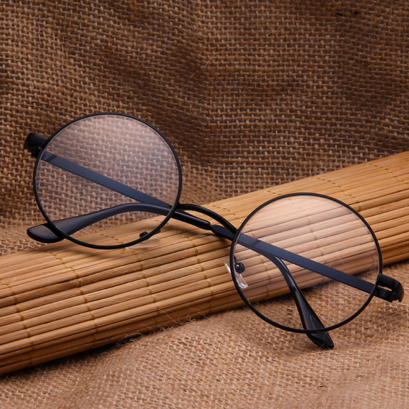 Women Men Round Spectacle Glasses Frames Glasses With Clear Glass Optical Frame Transparent Glasses