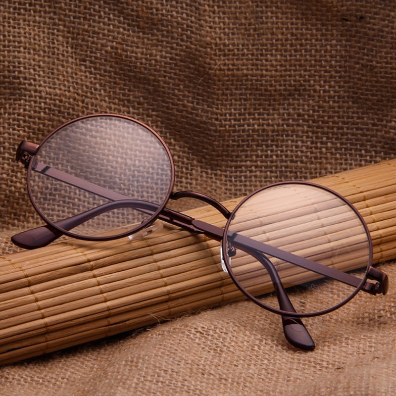 Women Men Round Spectacle Glasses Frames Glasses With Clear Glass Optical Frame Transparent Glasses