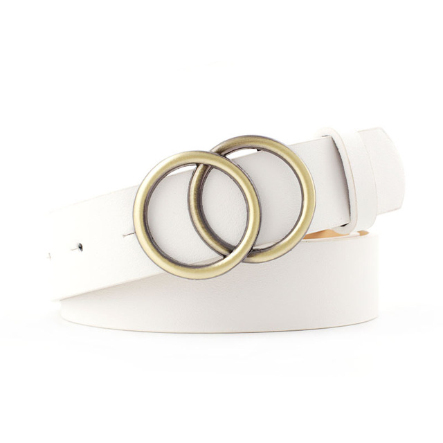 New Fashion Round Buckle Belts Women Casual Belt Ladies Jeans With Dress Belt For Trousers