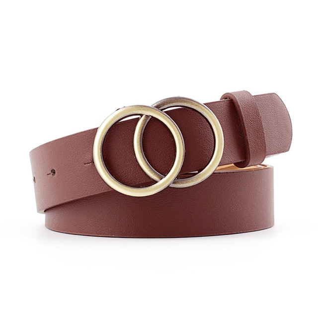 New Fashion Round Buckle Belts Women Casual Belt Ladies Jeans With Dress Belt For Trousers