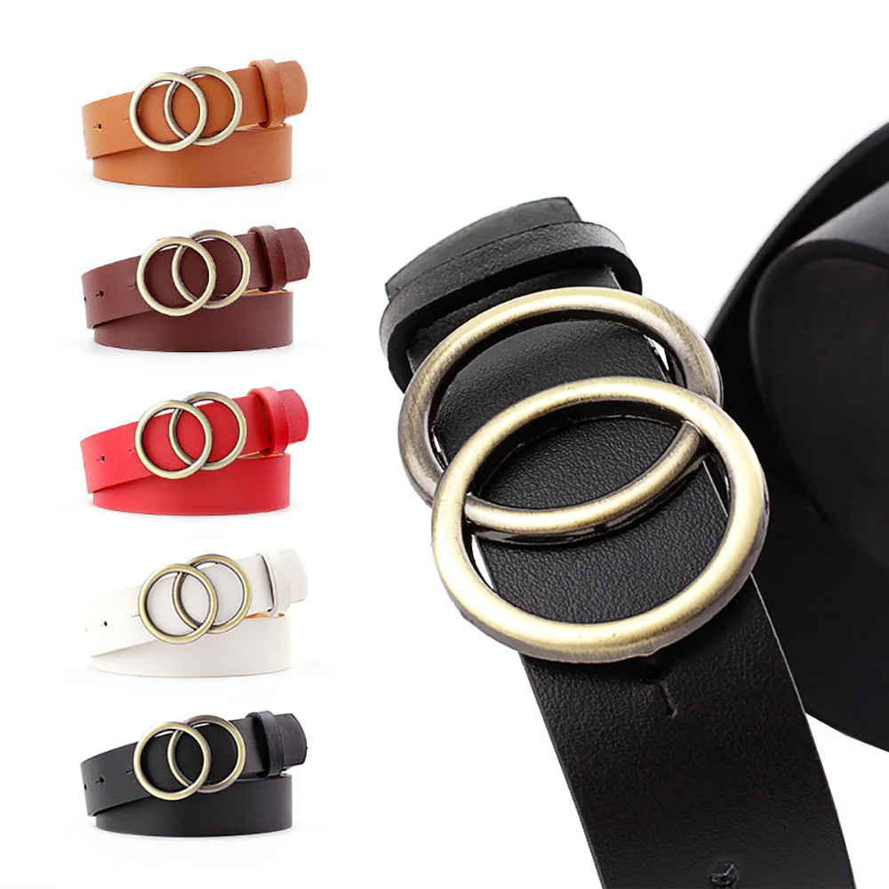 New Fashion Round Buckle Belts Women Casual Belt Ladies Jeans With Dress Belt For Trousers