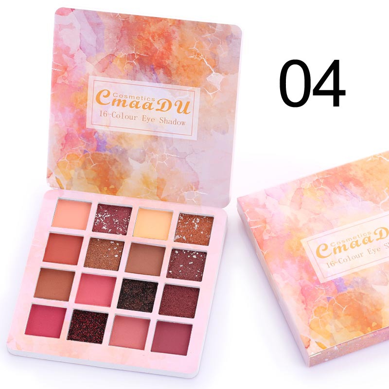 16 Colors Makeup Eyeshadow Palette Diamond Shimmer Glitter Eye Shadow Waterproof Makeup Cosmetic