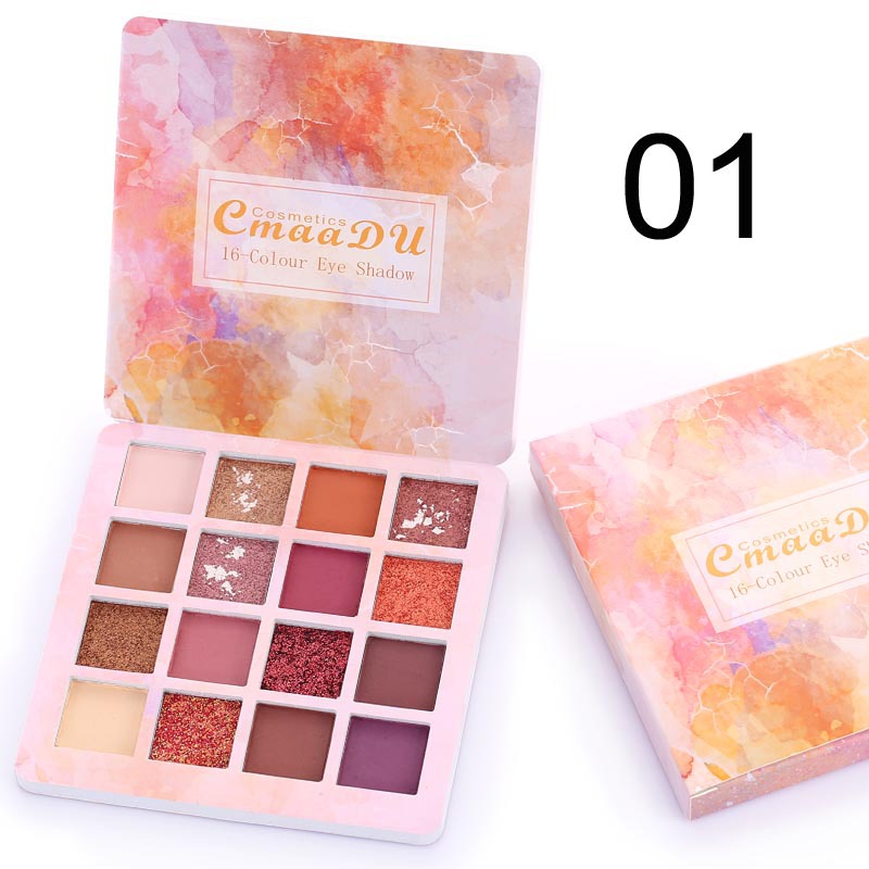 16 Colors Makeup Eyeshadow Palette Diamond Shimmer Glitter Eye Shadow Waterproof Makeup Cosmetic