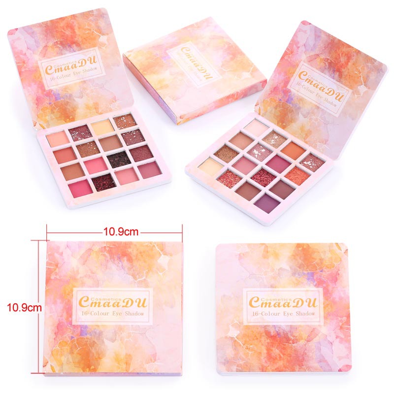 16 Colors Makeup Eyeshadow Palette Diamond Shimmer Glitter Eye Shadow Waterproof Makeup Cosmetic