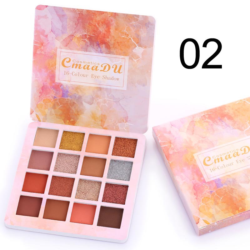 16 Colors Makeup Eyeshadow Palette Diamond Shimmer Glitter Eye Shadow Waterproof Makeup Cosmetic