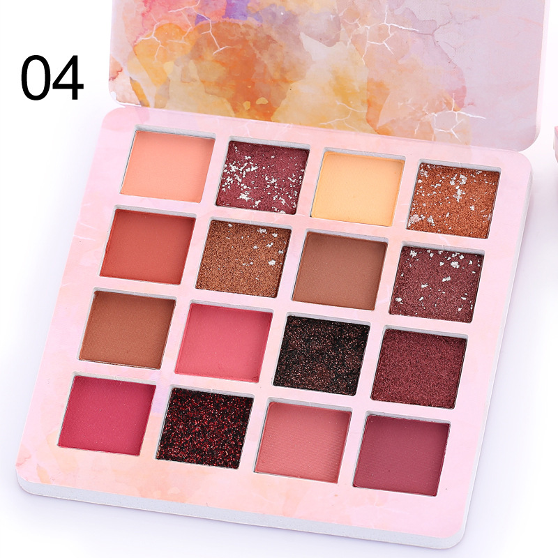 16 Colors Makeup Eyeshadow Palette Diamond Shimmer Glitter Eye Shadow Waterproof Makeup Cosmetic
