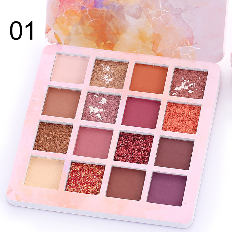 16 Colors Makeup Eyeshadow Palette Diamond Shimmer Glitter Eye Shadow Waterproof Makeup Cosmetic