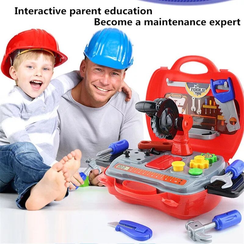 Kids Suitcase Toys Doctor Kitchen Make Up Set Toys With Hard Case Xmas Birthday Gifts Role Playsets