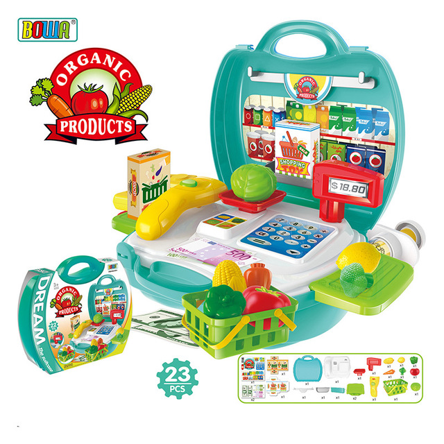 Kids Suitcase Toys Doctor Kitchen Make Up Set Toys With Hard Case Xmas Birthday Gifts Role Playsets