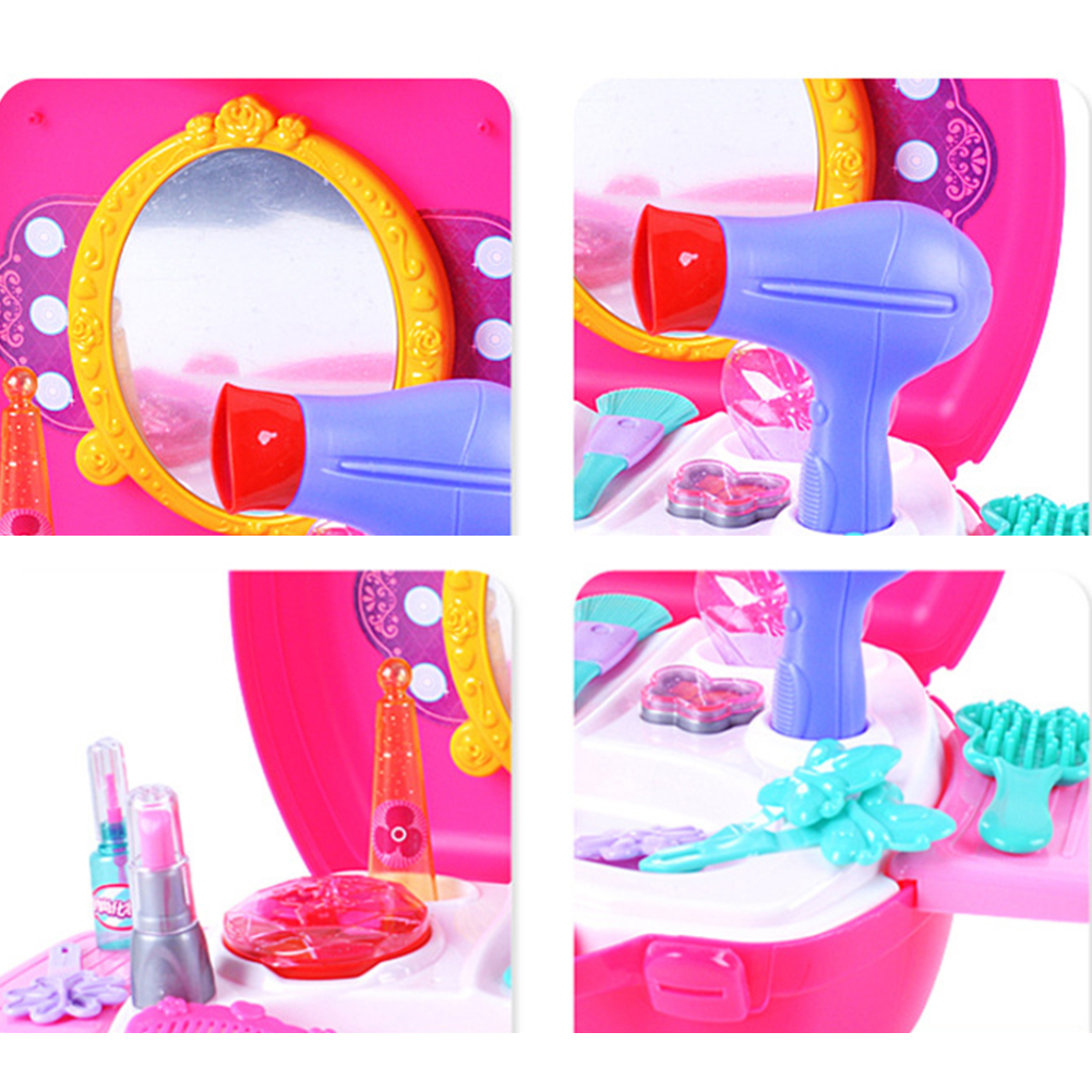 Kids Suitcase Toys Doctor Kitchen Make Up Set Toys With Hard Case Xmas Birthday Gifts Role Playsets