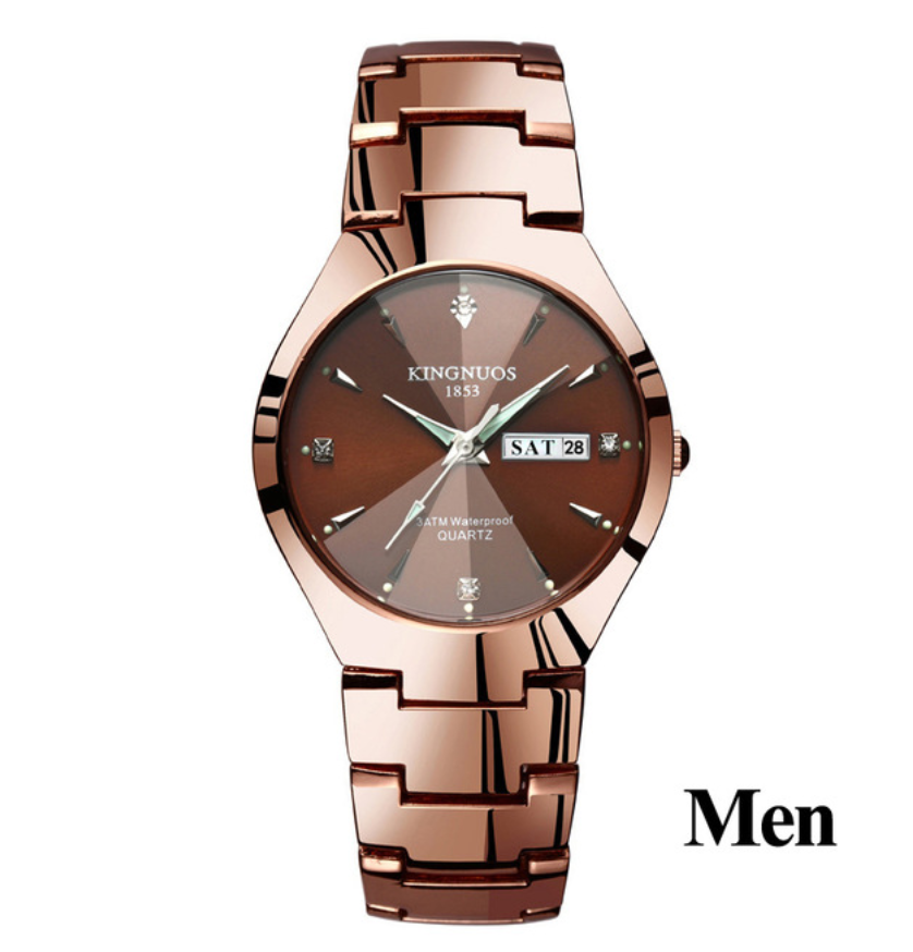 Sales Lovers Watches Luxury Quartz Watches Men's Watches Women's Watches Calender Week Couple Watch