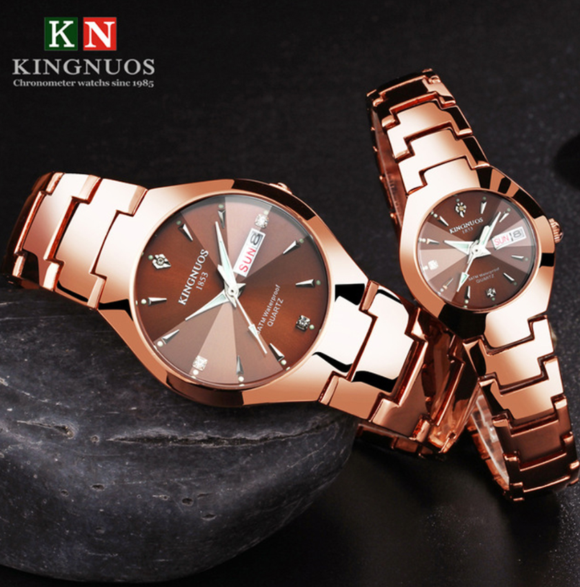 Sales Lovers Watches Luxury Quartz Watches Men's Watches Women's Watches Calender Week Couple Watch