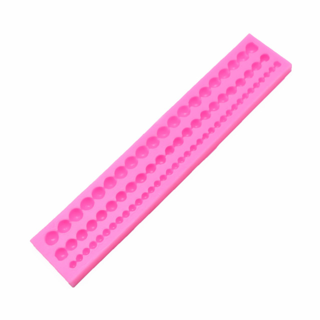 Silicone Cake Mold Long Pearl String Beads Fondant Cutter Silicone Pearl Mold Fondant Cake Decor