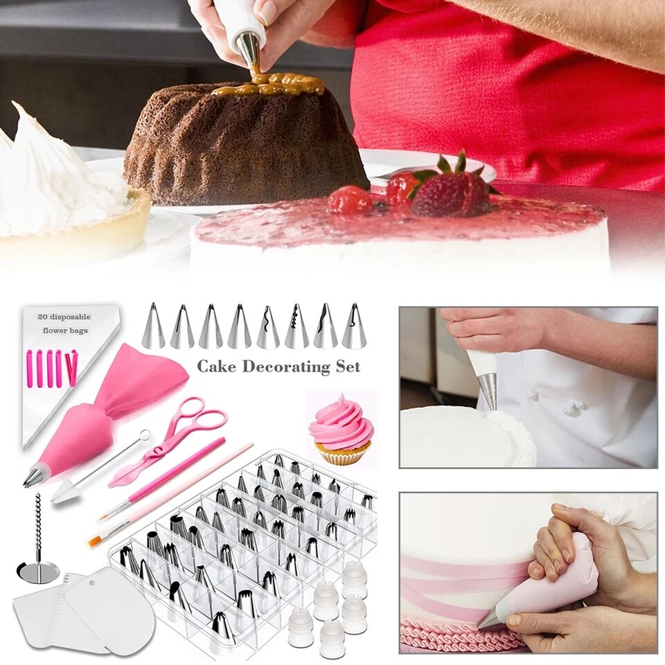 New 83Pcs/lot Cake Tools Decorating Kit Supplies Set Tools DIY Piping Tips Pastry Icing Bags Nozzles