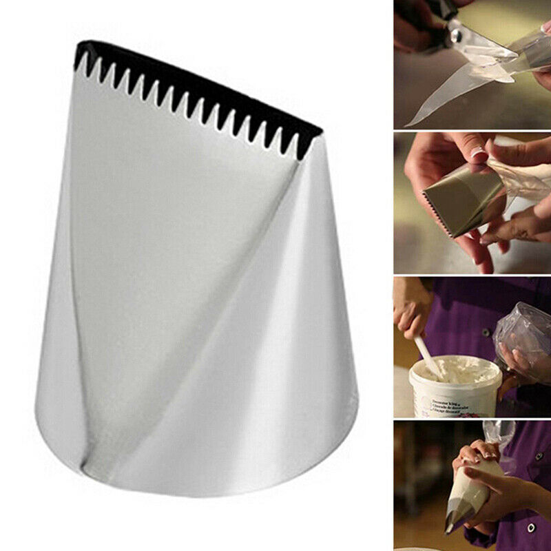 Extra Large Stainless Steel Nozzle Icing Piping Nozzles Cream Cake Decorating Tools  Fondant Baking
