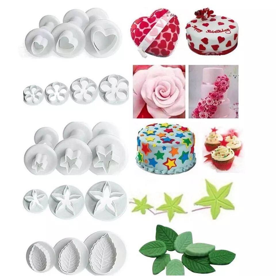 33Pcs Fondant Cake Mold Cookie Biscuit Baking Mould DIY 3D Bakeware Sets Cake Decor Kitchen Tool
