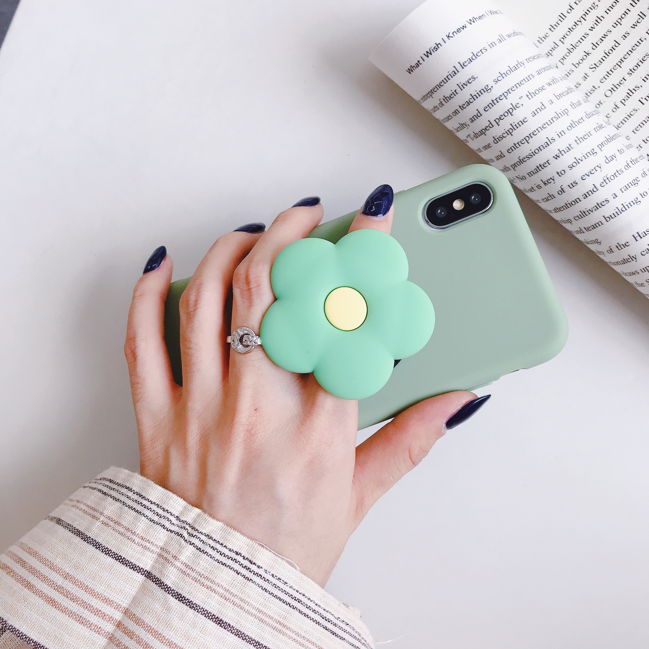 1PC Flower Cartoon Pop Socket for iPhone X  6 7 8 plus Grip &amp; Stand Holder for Samsung Huawei Phones