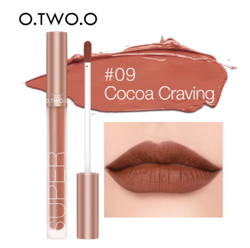 O.TWO.O Matte Velvet Lipgloss Lipsticks Waterproof Rich Color Long Lasting Lip Gloss Makeup